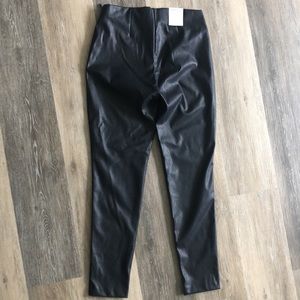 🆕 Calvin Klein Faux Leather Pants, NWT, Small/Petite, Crop, Black